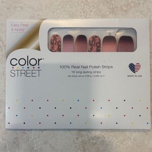 Color Street Blush and Black Nail Strips